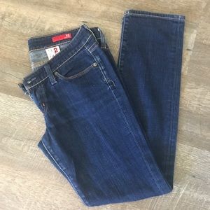 X2 skinny leg ultra lowrise denim jeans, size 4